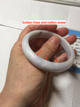 Load image into Gallery viewer, 54.8mm certified 100% natural Type A dark green/purple/white with green floating flowers jadeite jade bangle PB232-2827
