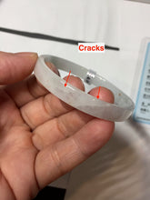 Load image into Gallery viewer, 48.5mm certified 100% natural type A light green orange white thin square style jadeite bangle PH254-1003
