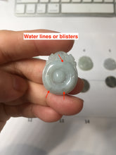 Load image into Gallery viewer, 100% Natural Type A Light Green Gray Jadeite Jade Lucky Fortune Seashell (福贝) Pendant Group PH235
