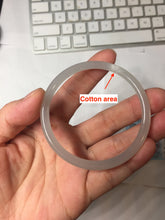 Load image into Gallery viewer, 54mm Certified 100% Natural Icy Watery Gray Very Light Smoky Purple (烟紫)  round cut Nephrite Bangle HN230-9223
