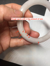 Load image into Gallery viewer, 52.5mm Type A 100% Natural light pink/purple round cut Jadeite Jade bangle BH126-8037
