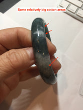 Load image into Gallery viewer, 60.6mm Certified Type A 100% Natural dark green/blue/gray/black Guatemala Jadeite bangle Pb280-0691
