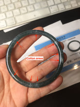Load image into Gallery viewer, 58mm Type A 100% Natural dark green/blue/gray Guatemala slim round cut Jadeite bangle BH130-2484
