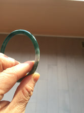 Load image into Gallery viewer, 59mm Certified Type A 100% Natural dark green/blue/gray with Guatemala slim round cut Jadeite bangle PH22-2330
