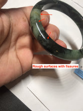 Load image into Gallery viewer, 58.5mm Certified 100% natural Type A dark green/black jadeite bangle PD30-9770

