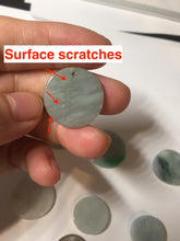 Load image into Gallery viewer, 100% Natural type A sunny green/yellow round Jadeite Jade safe and sound pendant group BP94
