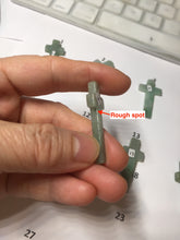 Load image into Gallery viewer, 100% Natural type A light green gray jadeite Jade Hand-held cross or cross pendant necklace PA208
