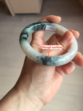 Load image into Gallery viewer, 58.5mm certified Type A 100% Natural dark green purple Jadeite Jade bangle PE75-(2315)
