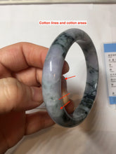 Load image into Gallery viewer, 60.7mm Certified Type A 100% Natural dark green/red/purple/gray Snowy Pine Mountain Jadeite Jade bangle PE115-1209
