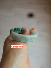 Load image into Gallery viewer, 51.7mm Certified type A 100% Natural sunny green/purple square Jadeite Jade  bangle AZ55-7273

