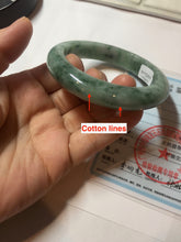 Load image into Gallery viewer, 56.5mm Certified Type A 100% Natural Woodland Green Jadeite Bangle AZ162-0425

