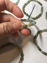 Load image into Gallery viewer, 100% natural type A dark green brown green white olive(Lulutong) jadeite jade beads bracelet group PB225
