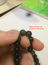 Load image into Gallery viewer, AllaboutjadeCanada.com only. 6.5-7.5mm 100% natural black/blue/green/brown(Wuji, Mocui) jadeite jade beads bracelet AK8 (Add on item, not sale individually. ) .
