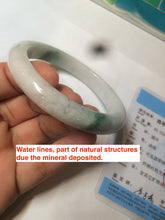 Load image into Gallery viewer, 59mm Certified 100% natural Type A sunny green/white jadeite jade bangle AX97-4353
