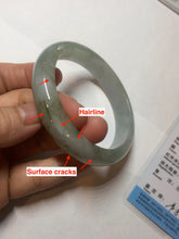 Load image into Gallery viewer, 57.5mm Certified Type A 100% Natural light green black brown jadeite Jade bangle PC95-0337
