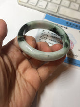 Load image into Gallery viewer, 54mm certificated Type A 100% Natural dark green/sunny green/white Jadeite Jade bangle BG40-3296
