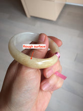 Load image into Gallery viewer, 47.5mm certified 100% natural Type A icy watery light green yellow white oval jadeite jade bangle PC18-6668
