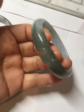 Load image into Gallery viewer, Certified Type A 100% Natural dark green white purple oval Jadeite bangle group PH37
