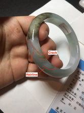 Load image into Gallery viewer, 53mm certified 100% natural Type A light green brown jadeite jade bangle AX133-7691
