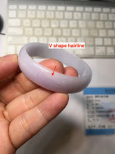 Load image into Gallery viewer, 49.6mm Certified Type A 100% Natural light purple white Jadeite Jade bangle BS119-1524
