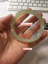 Load image into Gallery viewer, 52mm Certified 100% Natural icy watery yellow crstal sufar (黄冰糖) nephrite jade bangle HT138-3356

