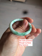 Load image into Gallery viewer, 35-38mm Type A 100% Natural sunny green/white Jadeite Jade kids bangle /scarf button group BF100
