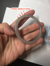 Load image into Gallery viewer, 55mm Certified 100% Natural gray black(灰冰) slim round cut nephrite jade bangle HN39-9112
