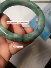 Load image into Gallery viewer, 56.7mm Certified Type A 100% Natural Woodland Green Jadeite Bangle AZ185-0428
