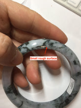 Load image into Gallery viewer, 60.2mm Certified Type A 100% Natural dark green/purple/gray Snowy Pine Mountain Jadeite Jade bangle PF29-1212
