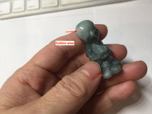Load image into Gallery viewer, 100% Natural green/blue/gray/black Guatemala jadeite Jade little monkey with ingot desk decor/worry stone PF5
