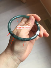 Load image into Gallery viewer, 59mm Certified Type A 100% Natural dark green/blue/gray Guatemala slim round cut Jadeite bangle PA156-8848
