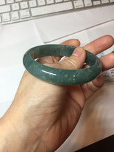 Load image into Gallery viewer, 58.6mm Certified Type A 100% Natural Light Green/Blue/Gray With Flying Snow Guatemala Jadeite Bangle PH268-1238
