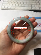 Load image into Gallery viewer, 57.5mm certified type A 100% Natural light  green/purple Jadeite jade bangle PA232-5118
