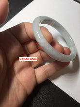 Load image into Gallery viewer, 49mm Type A 100% Natural light green oval Jadeite Jade bangle BM71
