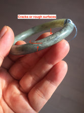 Load image into Gallery viewer, 51mm Certified 100% Natural Green/ black/gray sesame paste 芝麻糊 青花 round cut nephrite Jade bangle HHE104-5567
