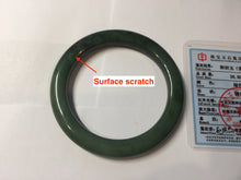 Load image into Gallery viewer, 54.8mm Certified 100% Natural Deep Pine Green/Black "Serene Ember Forest" Nephrite (red-skin nephrite 红皮碧玉) Bangle HT168-17-6188
