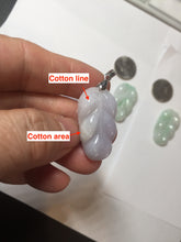 Load image into Gallery viewer, 100% natural type A  sunny green white purple jadeite jade leaf pendant group PB46
