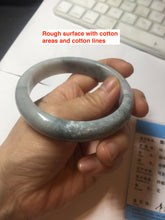 Load image into Gallery viewer, 58.5mm certified 100% natural Type A light green/purple white Snowy Pine Forest jadeite jade bangle PC199-3043
