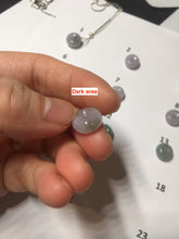Load image into Gallery viewer, 10.5mm Type A 100% Natural purple green gray Jadeite Safety Guardian Button donuts pendant group PH121 Add on item
