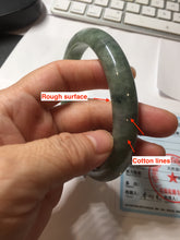 Load image into Gallery viewer, 75.8mm certified Type A 100% Naturaloily dark green gray(油青) purple plus size Jadeite Jade bangle AZ179-1028
