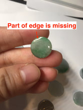 Load image into Gallery viewer, 100% Natural type A sunny green/yellow round Jadeite Jade safe and sound pendant group BP94
