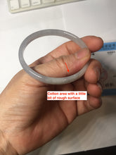 Load image into Gallery viewer, 50mm Certified Type A 100% Natural icy watery light purple white slim Jadeite Jade bangle PJ53-2054
