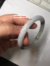 Load image into Gallery viewer, 53.5mm certified 100% natural Type A sunny green white purple carved and golden-painted round cut jadeite jade bangle PJ62
