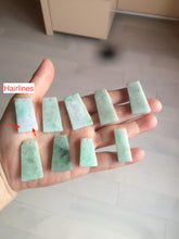 Load image into Gallery viewer, 100% Natural type A icy watery light green/sunny green Jadeite Jade safe and sound pendant BF97
