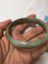 Load image into Gallery viewer, 60.2mm Certified Type A 100% Natural dark green gray black jadeite Jade bangle PD173-6298
