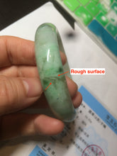 Load image into Gallery viewer, 59.5mm certified Type A 100% Natural sunny green Jadeite bangle AX76-6145

