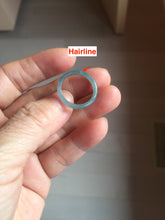 Load image into Gallery viewer, 16.7mm Size 6 1/4 100% natural type A dark green blue black gray Guatemala jadeite band ring group PE15
