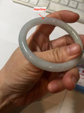 Load image into Gallery viewer, 54.7mm certified 100% natural Type A gray green white purple round cut jadeite jade bangle AA124-4912
