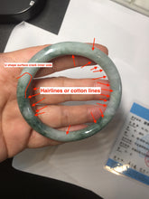 Load image into Gallery viewer, 54.6mm Certified Type A 100% Natural green purple round cut jadeite Jade bangle PJ39-0280
