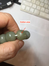 Load image into Gallery viewer, 14x13mm 100% Natural light green/gray vintage style nephrite Jade bead bracelet HF38
